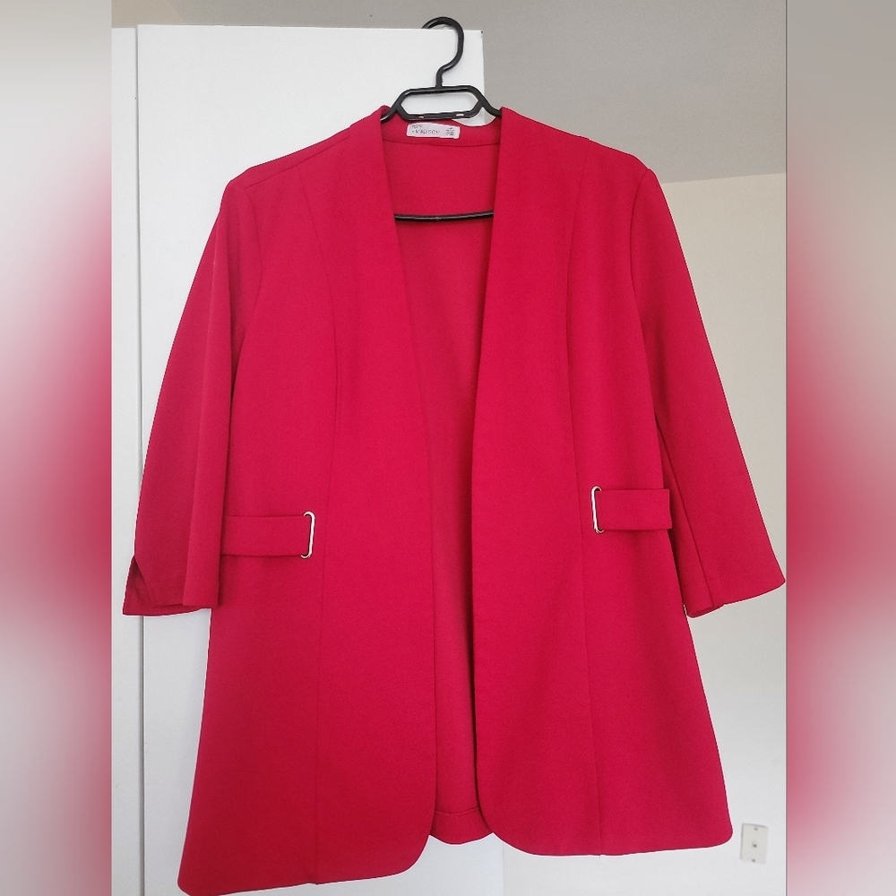 89th + Madison 3/4 Length Red Blazer